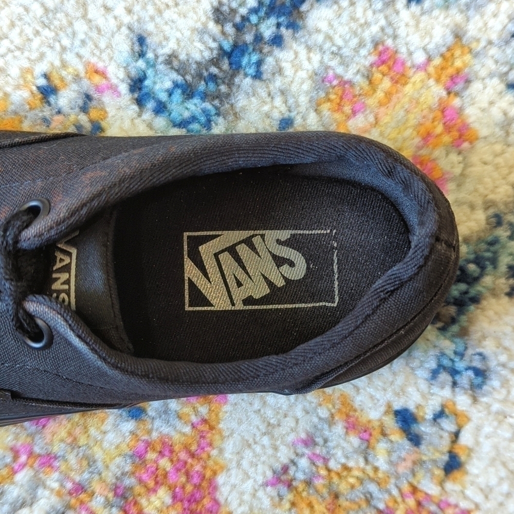 Vans Lo Pro Era Bleach Splattered Grunge Classic Canvas Skate Sneakers Black 6.5 - Picture 12 of 16